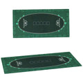 Green 12 Player Texas Hold'em Poker Table Mat Water Resistant Rubber With Carry Bag by SPORTNOW AOSOM