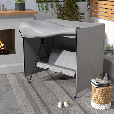Light Grey Three Seater Swing Chair Protective Cover 152 x 177cm by Outsunny