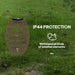 Rattan Solar Garden Lantern IP44 Waterproof Auto On Off Outdoor Light Dark Brown by Outsunny