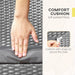 Set of Four Dark Grey Armless Rattan Garden Chairs With Cushions Weather Resistant by Outsunny