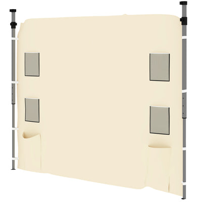 Beige 195 x 295cm Replacement Gazebo Sidewall for Outdoor Shelter by Outsunny