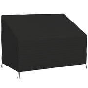 Black Waterproof 2 Seater Garden Sofa Cover 600D Oxford Fabric by Outsunny