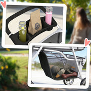 Dog Stroller for Small Pets with Easy Folding and Storage Basket Grey AOSOM