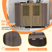 Dog Crate Table for Medium and Large Dogs with Magnetic Door Indoor Use 116 x 60 x 87 cm Purple by PawHut