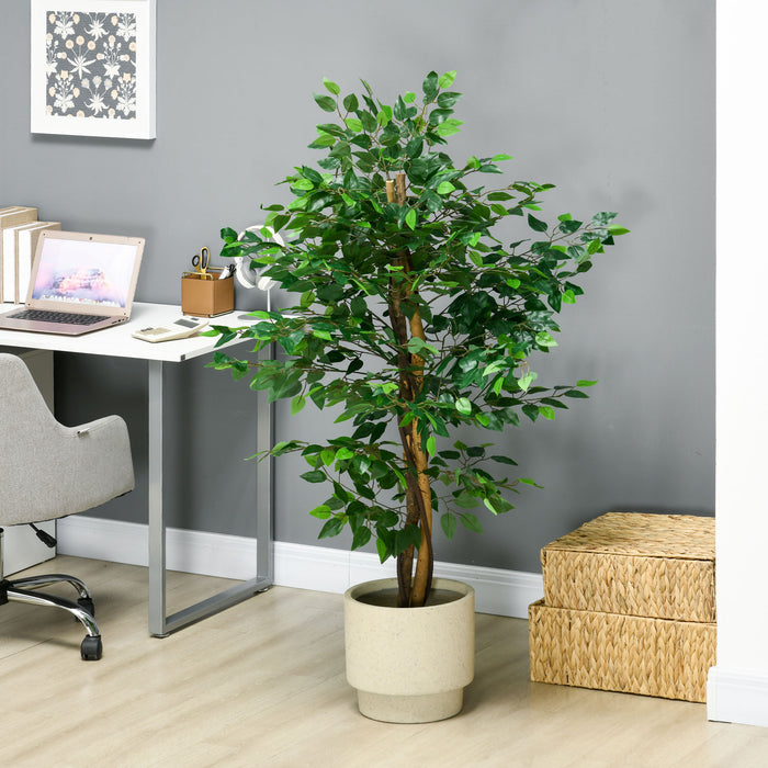 Artificial Ficus Tree with Weighted Pot by HOMCOM