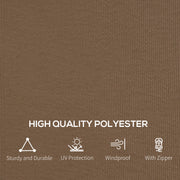 Set of Four Dark Brown 3 x 4m Gazebo Replacement Walls for Outdoor Shelter by Outsunny