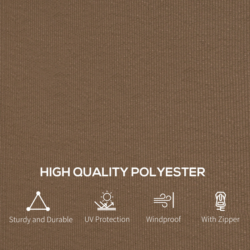 Set of Four Dark Brown 3 x 4m Gazebo Replacement Walls for Outdoor Shelter by Outsunny