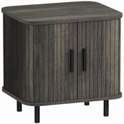 Bedside Table Sliding Door Grey - front view
