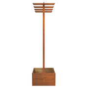 Raised Wooden Trellis Planter Box in Orange for Growing Herbs Flowers and Vegetables