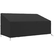 Black Waterproof 3 Seater Garden Sofa Cover Durable 600D Oxford Fabric by Outsunny