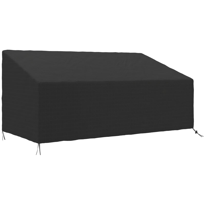 Black Waterproof 3 Seater Garden Sofa Cover Durable 600D Oxford Fabric by Outsunny