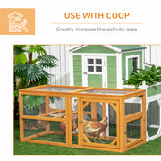 Wooden Chicken Coop with Perches and Doors for 2 to 4 Hens Easy Access Design Natural Wood