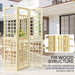3 Panel Wooden Garden Privacy Screen Foldable Freestanding Outdoor Trellis by Outsunny
