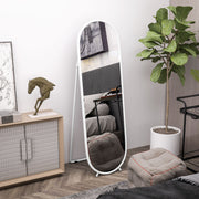 Full Length Two Way Curved Mirror for Bedroom or Dressing Room Freestanding, White