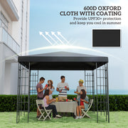 Black 3 x 3m Gazebo Top Replacement by Outsunny