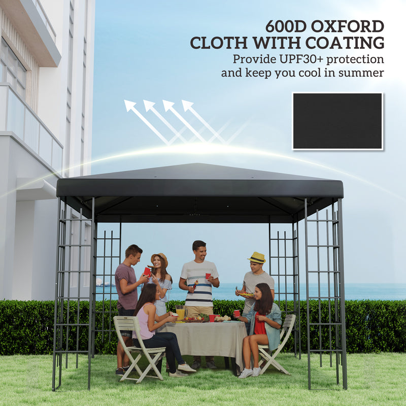 Black 3 x 3m Gazebo Top Replacement by Outsunny