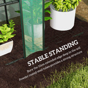 Tall 9 Shelf Mini Greenhouse For Plants And Seedlings With Zipped Cover Green AOSOM