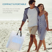 Garden dining table set for six with weather-resistant cushions grey AOSOM