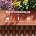 Wall Mounted Wooden Garden Planter with Trellis and Drainage Holes Brown by Outsunny