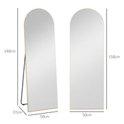 Gold Arched Full Length Mirror 150cm Elegant Home Decor by HOMCOM