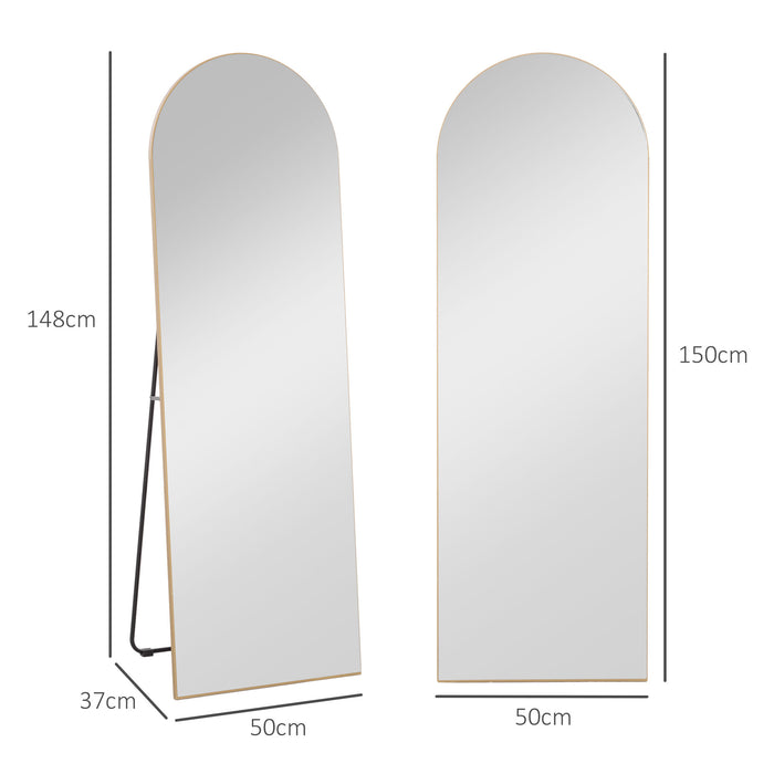 Gold Arched Full Length Mirror 150cm Elegant Home Decor by HOMCOM