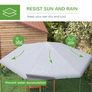 Large Outdoor Chicken Coop for 10 to 15 Hens and Ducks with Walk In Run for Garden Green