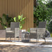 2 Piece Rattan Garden Dining Chair Set with Cushions Mixed Grey by Outsunny