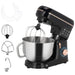 Black 1400W Stand Mixer 5L for Baking with 6 Speeds Pulse Dough Hook and Whisk by HOMCOM