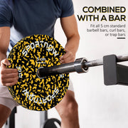 Pair of 15KG Olympic Weight Plates with 5cm Holes Ideal for Strength Training Black AOSOM