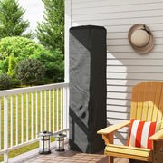 Black Full Length Gas Pyramid Patio Heater Cover UPF 30+ Oxford Fabric with Zip by Outsunny