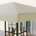3m x 3m Gazebo Frame Replacement Canopy Cream Weather Resistant by Outsunny