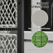 Grey Wooden Garden Planter Box with Trellis for Climbing Plants and Flowers by Outsunny