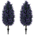 Artificial Lavender Towers Set of 2 for Easy Year Round Garden Colour Blue
