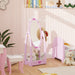 Kids Full Length Rotating Mirror With Storage Shelf Pink by AIYAPLAY