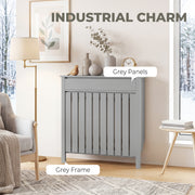 Radiator Cover with Storage Drawer for Hallway Safety and Extra Space Grey Homcom
