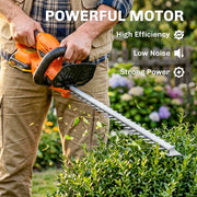 Cordless Hedge Trimmer for Easy Garden Maintenance with Rechargeable Battery Orange AOSOM