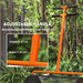24 Inch Compost and Peat Moss Spreader with Adjustable T Handle and Metal Mesh Basket by Outsunny