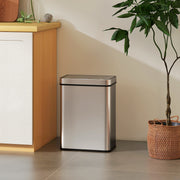 Sensor Kitchen Bin 50L with Motion Sensor for Hygienic Hands Free Waste Silver AOSOM