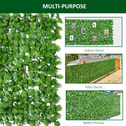 Green 3 x 1m Artificial Leaf Wall Garden Privacy Screen by Outsunny