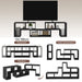 Black Extendable TV Stand for TVs up to 75 Inches with Storage Shelves by HOMCOM