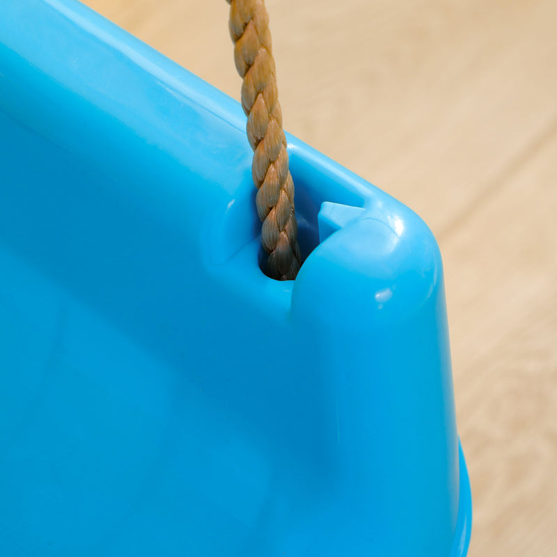 Kids Swing Seat for Safe Indoor and Outdoor Play with Adjustable Ropes Light Blue AOSOM