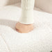 Cream White Teddy Fleece Wingback Rocking Chair with Wooden Base by HOMCOM