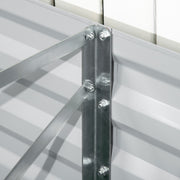 Set of 2 Galvanised Steel Raised Garden Beds with Reinforced Frame for Vegetables and Herbs