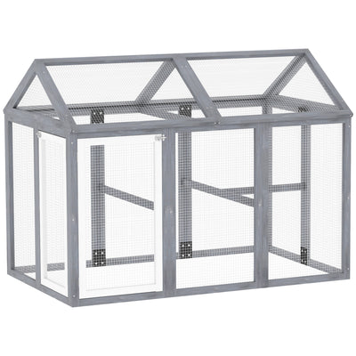 Large Wooden Chicken Run with Combinable Design and Secure Enclosure by PawHut