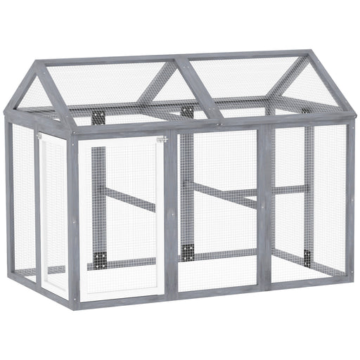 Large Wooden Chicken Run with Combinable Design and Secure Enclosure by PawHut
