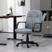 Image of a Grey Faux Leather Swivel Chair