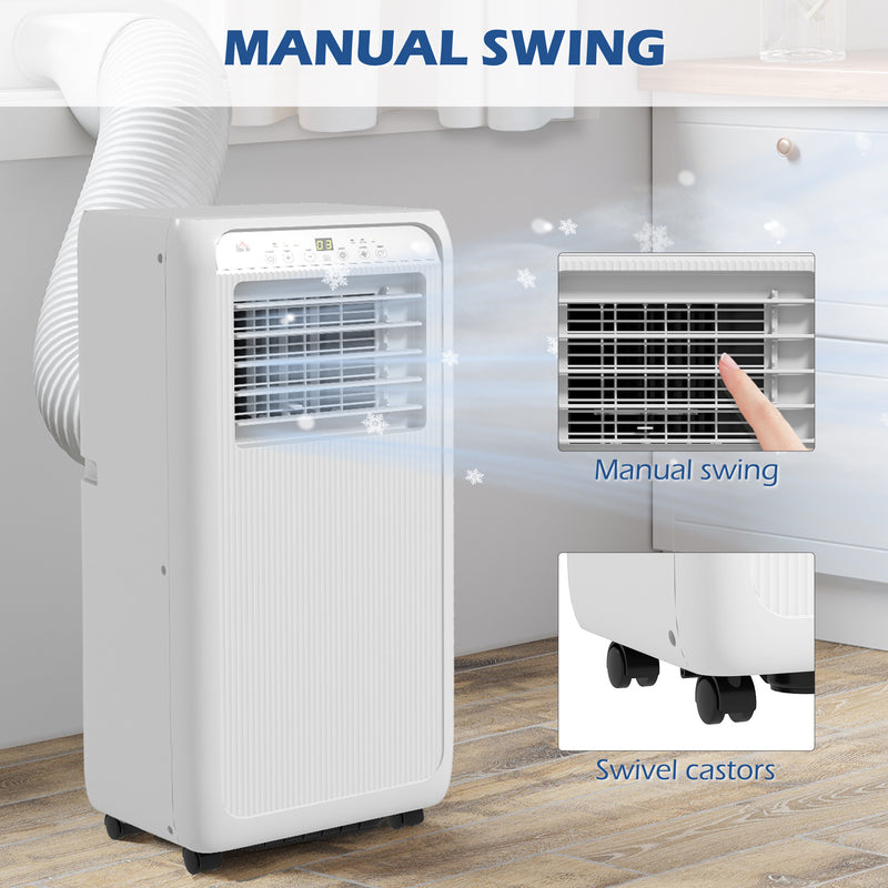 7000 BTU Portable Air Conditioner with Dehumidifier and Timer for Rooms up to 26m² White