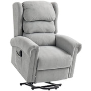 Electric Recliner Chair With Power Lift And Remote For Elderly Comfort And Support Grey