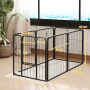 6 Panel Heavy Duty Dog Playpen with Secure Door for Indoor and Outdoor Use 60cm High by PawHut