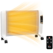 Portable Electric Space Heater with Adjustable Thermostat for Home or Office Use, White